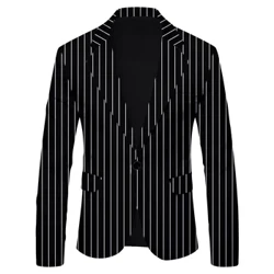 2024 Marradun Korrugatu Inprimaketa Berria Traje Casual Jakak Britainia Handiko Modan Street Slimming Fit Traje Berokiak Gizonezkoen Blazers