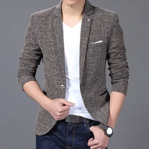 Dropshipping Tweed ชายชุดอังกฤษสไตล์ Mens ปรับแต่ง Custom Made สีน้ำตาล Herringbone Blazers ปุ่มแฟชั่น top coat