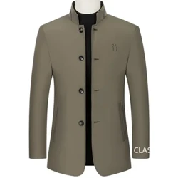 Mænd Blazere Jakker Jakker Mandlige Slim Fit Blazere Jakker Blazere Frakker Stand-up krave Business Casual jakkesæt Frakker Størrelse 4XL