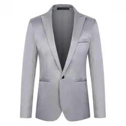 Våren Uformell Allsidig Single-breasted Western-stil klesdrakt for menn Trendy en-knapps liten dress