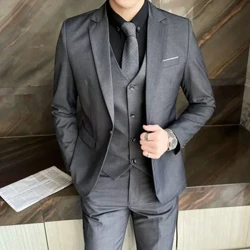 Butiki gaty reňkli erkekleriň tötänleýin ofis iş eşigi Üç we iki bölek ýigidiň toý köýnegi Blazer bel palto balak