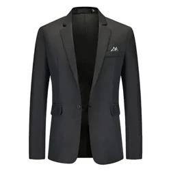 Jaket Pakaian Gaya Barat Pria Lengan Panjang Longgar Jaket Jas Cardigan Modis Modis