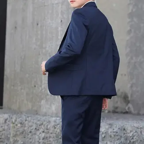 1 ensemble populaire hommes costume ensemble confortable Blazer pantalon revers minceur simple boutonnage costume poches