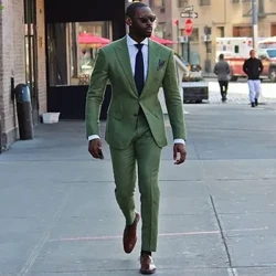 2024 Costume pentru bărbați de înaltă calitate Blazer formal la un singur piept plat slab, jachetă 2 piese, pantaloni, petrecere de bal, nuntă, îmbrăcăminte pentru bărbați