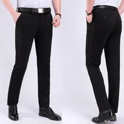 New Fashion Kualitas Tinggi Katun Pria Setelan Celana Lurus Musim Semi Musim Gugur Panjang Pria Klasik Bisnis Kasual Celana Panjang Penuh