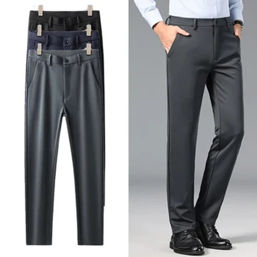 Samhraidh Faisean na bhFear Pants Síoda ​​Oighir Méid Mór Leaisteachas Ard-Dath Soladach Pants oireann Gnó Cost-Éifeachtach Éadaí na bhFear