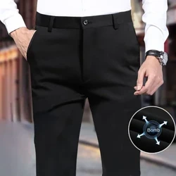 Nam Mùa Hè Thường Ngày Quần Quần Co Giãn Không Là Quần Nam Màu Đen Quần Mỏng Slim-fit Thẳng Công Sở Trang Phục Chính Thức Quần