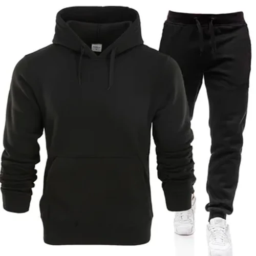 Shion Conjuntos de agasalho masculino com capuz e calças feminino cor sólida pulôver com capuz + calças terno conjuntos de roupas esportivas casuais