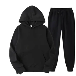 Modische Trainingsanzug-Sets für Herren, Kapuzenpullover und Hose, einfarbig, Kapuzenpullover + Hose, Anzug, lässige Sportbekleidung, Herren