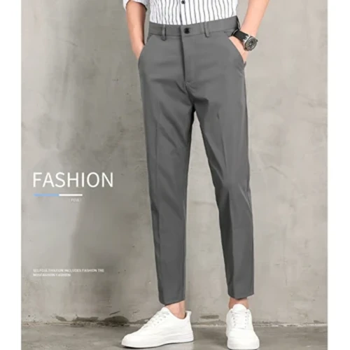 Slim Fit Draperad Stretch Cropped Byxor Utomhus Vindtät Enfärgad Byxa Herr Bekväma Byxor för hela säsongen