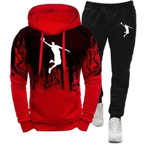 Splash Ink Sweatshirt Suit Mga Damit ng Lalaki para sa Mga Pant Set Mga Sports Suit Autumn Two Piece Set Damit ng Lalaki para sa Winter Tracksuit