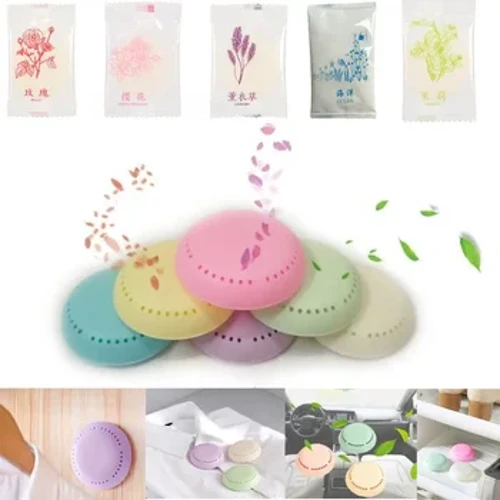 Solid Air Freshener Toilet Aromaterapi Duft Holdbar Deodorant Soveværelse Garderobe Bil Hjem Husholdning Rund Friskere Røgelse