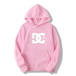 Felpa con cappuccio da uomo DC Letter Felpa con cappuccio semplice a maniche lunghe alla moda da uomo e da donna Autunno e inverno Street Trend Felpa con cappuccio da palestra grande