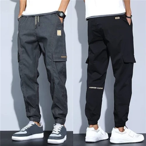 Novas calças masculinas tecido macio multi bolsos cintura elástica primavera verão calças de carga resistente ao desgaste calças jogger roupas simples