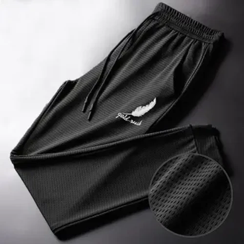 O tama'ita'i fou o le Summer Pants Ice Silk Pants Mesh Manava masani Manifinifi Vave Mago ofuvae ofuvae fa'amago fa'a'au'au fa'amago ofuvae ta'aloga malosi.