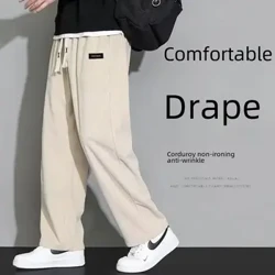 Panlalaking Kaswal na Straight-leg Loose-fit Trendy Trousers Para sa Autumn 2024 New Style Long Pants
