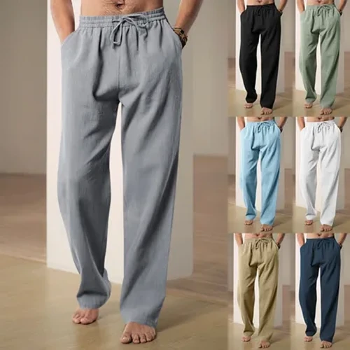 Spring and autumn of 2024 the new men are simple fashionable solid color and casual straight pants men. men pants  joggers men