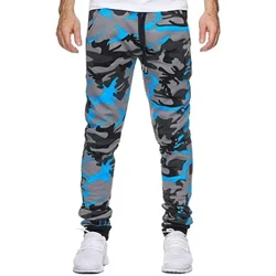 2024 Hydref/Gaeaf Camo Achlysurol Dynion Newydd Canol Waist Ffabrig Elastig Argraffedig Elastig Uchel mewn Pants Loncian Chwaraeon Stoc
