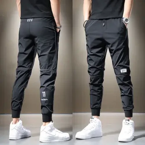 Haf 2023 Pants Achlysurol Dynion Llinynnol Draws Du Llwyd Locwyr Trowsus Sych Ysgafn Ysgafn Sy'n Anadlu Cyflym Dillad Chwaraeon Dyn
