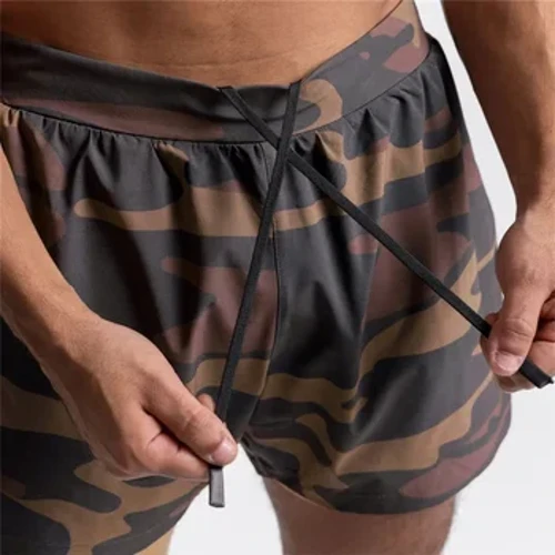 2024 Shorts Newydd Dynion 2 mewn 1 siorts chwaraeon Campfeydd Fitness Bodybuilding Workout Quick Sych Beach Shorts Gwrywaidd Haf Rhedeg siorts dynion