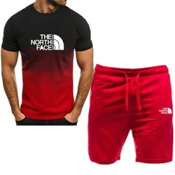 2024 Fashion Mænds træningsdragt kortærmet T-shirt og træningsdragt shorts Sommer afslappet joggerdragt Mænds todelt jakkesæt