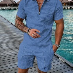 2024 NUEVO SUMER SUMPRESO SHORTS MANE A CAMISA CAMISA DEL POLO POLO CAMISA DE CAMISA DE DOS PIEZAS