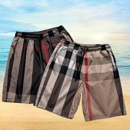 2024 Quần Short Nam Casual Mới Kẻ Sọc Xu Hướng Cao Cấp Drap Rời Thời Trang Xuân Hè Quần Đi Biển Nam Mỏng quần Ngắn