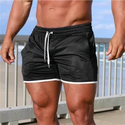 Celana Pendek Pria Kebugaran Pantai Celana Pendek Olahraga Pria Musim Panas Gym Olahraga Laki-laki Bernapas Mesh Cepat Kering Olahraga Celana Pendek Jogger Pria