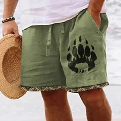 2024 Nam Mới Retro Gấu Paw 3D In Hình Quần Short Nam Mùa Hè Thoáng Khí Retro Quần Short Tập Thể Hình Quần Short Đường Phố nam Ropa Hombre