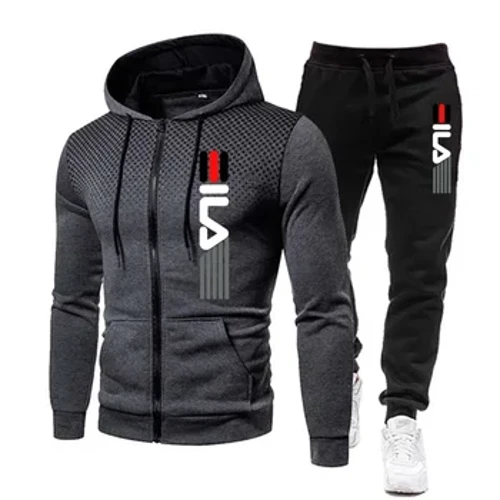 Nytt mode träningsoverall för män Luvtröja Fitness Gym Kläder Herr Löparset Sportkläder Jogger träningsoverall män Vinterdräkt Sport