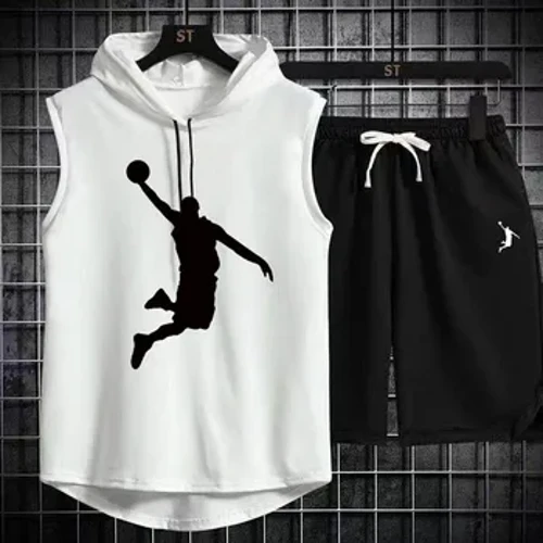 Bagong Summer Mens Muscle Hoodie Vest na walang manggas na Bodybuilding Gym Workout Fitness Shirt High Quality Vest Hip Hop Sweatshirt suit