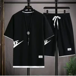 2024 Summer Set's New Set's Fashion Korean Edition of Sportswear (Mitiafu Pu'upu'u lima o ali'i)