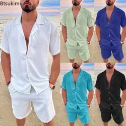 2024 fou a alii i le tau mafanafana o le ie ie ie seti mafiafia lima pu'upu'u lapel ofofu ma seti pupuu mo tagata Hawaiian Beach Aso malolo Seti lavalava