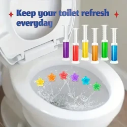 Kisafishaji cha choo cha Maua ya Gel Kisafishaji Kipya cha Air Freshener Kisafishaji cha Sindano cha Nyumbani Vyombo vya Bafuni Kuondoa Harufu Sabuni ya Kusafisha Choo.
