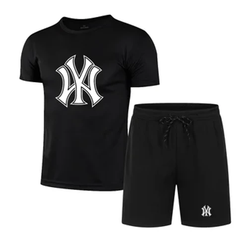 2023 Ny sommardräkt för herrsportkläder Fitnessdräkt för män Kortärmad T-shirt + shorts snabbtorkande 2-delat set