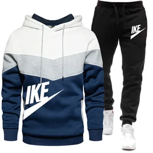 Jauni vīriešu uzvalki Zīmolu burtu apdruka Modes komplekti Ikdienišķs Pulovers Treniņtērps 2 Daļīgs Hoodies Sporta krekli + Sporta bikses komplekts