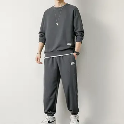 ʻO Spring Autumn New Men Waffle ʻElua ʻāpana ʻoluʻolu ʻoluʻolu lōʻihi lima a me nā ʻāʻī O ʻāʻī paʻa Pullover waihoʻoluʻu + holo i waho.