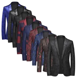 2024 Fir Nua Gnó Gnó Jacket Jacket Samhraidh Fir Fir Breasted Fir Fireann Jacquard Blazers Coats