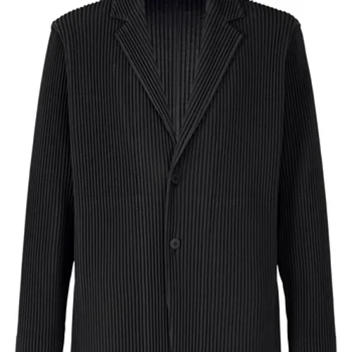 Miýake ýakymly erkekler 2024 Täze ofis Gara Blazer lýuks ýokary moda eşikleri bölekleýin hatarlanan güýz gyş palto