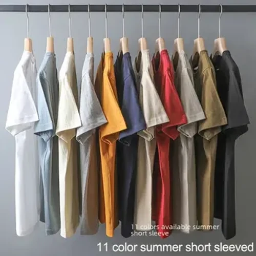 2024 Ny sommer ensfarver Kortærmet T-shirt til mænd Slankende Glat silhuet Slankende Alsidig indre top Mænd Kvinder