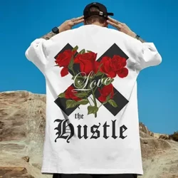 Jauns vīriešu T-krekls ar 3d Rožu apdruku īsām piedurknēm T-krekls vīriešiem Street Hip-Hop ātri žūstoši T-krekli Pulovers Lielizmēra brīvi vīriešu topi