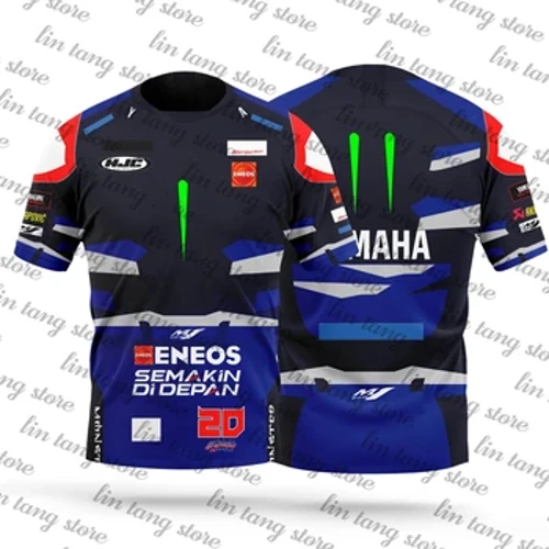 2024 Bagong Kumpetisyon sa Karera ng Motorsiklo ng Kalalakihan Mga Mahilig sa Panlabas na Sports # 20 at # 21 Mga Tagahanga ng Karera na Mabilis na Natuyo na Round Neck na T-shirt