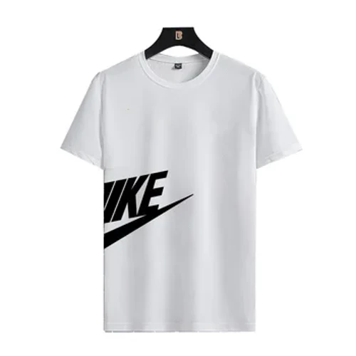 Été nouveau col rond manches courtes T-shirt hommes décontracté lettre mode INS Simple grand rouge beau et confortable