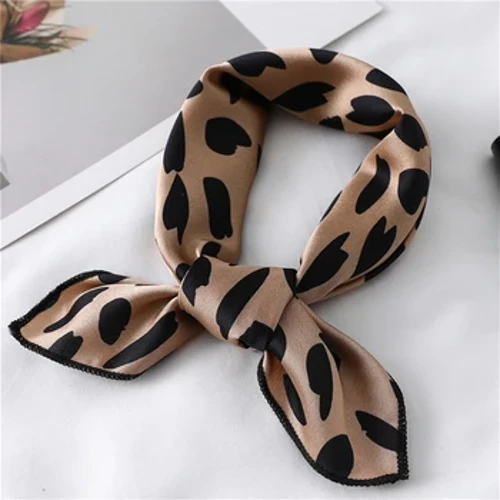 Emakumezkoen Satinezko Zetazko Zapi Txikia Inprimatu Karratua Foulard Emakumezkoen Zapi Bandana Lepoko Ilea Gorbata Argala Zapiak Xalak