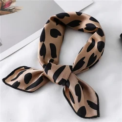 Emakumezkoen Satinezko Zetazko Zapi Txikia Inprimatu Karratua Foulard Emakumezkoen Zapi Bandana Lepoko Ilea Gorbata Argala Zapiak Xalak