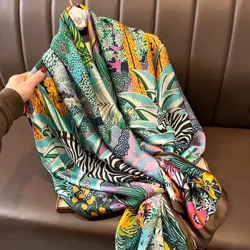 Eșarfă de primăvară Eșarfă de lux pentru femei Eșarfă de mătase netedă Eșarfă moale musulmană Shawl Shawl Beach 85x180cm