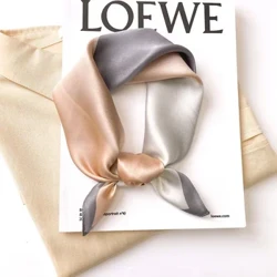 2023 rutete merke kvinner skjerf sommer 100% silke skjerf sjal dame wraps myk pashimina kvinne Echarpe beach stole bandana
