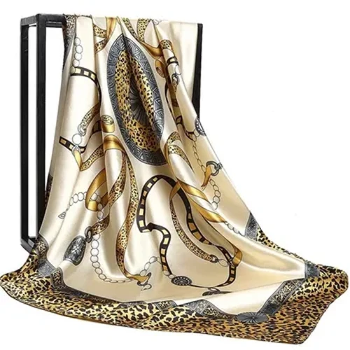 90*90 cm Sciarpe di Moda Donna Scialle Stampa Raso di Seta Hijab Bandana Femminile Marchio di Lusso Quadrato Signore bandana foulard silenziatore