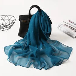 2023 Baru Fashion Musim Semi/Musim Panas Wanita Solid Ikat Kepala Pantai Syal Sutra Selendang Wanita Panjang Wraps Panama Pantai Tabir Surya Jilbab
