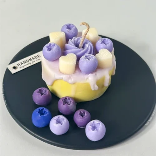 3D Blåbær Jordbær Lys Silikone Form Simulering Frugt Fondant Form DIY Chokolade Cookie Bagning Kage Dekorationsværktøj Forme
